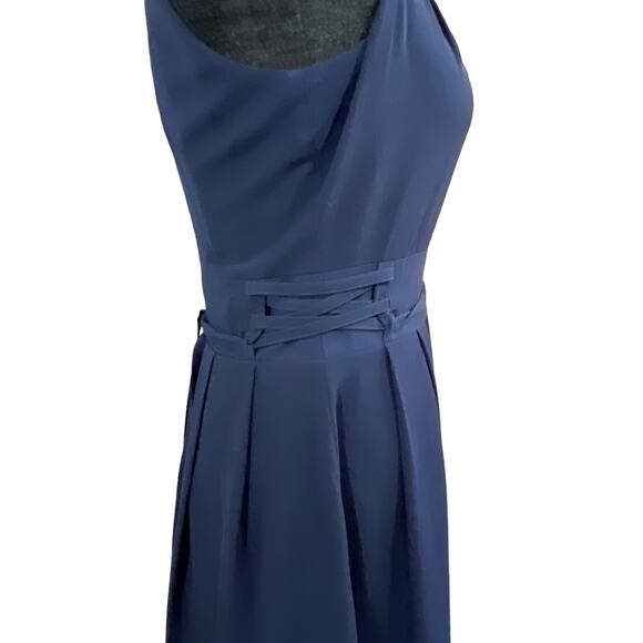 Kensie Sleeveless Short Fit & Flare Corset Dress Navy Blue Size 2 - Picture 5 of 11